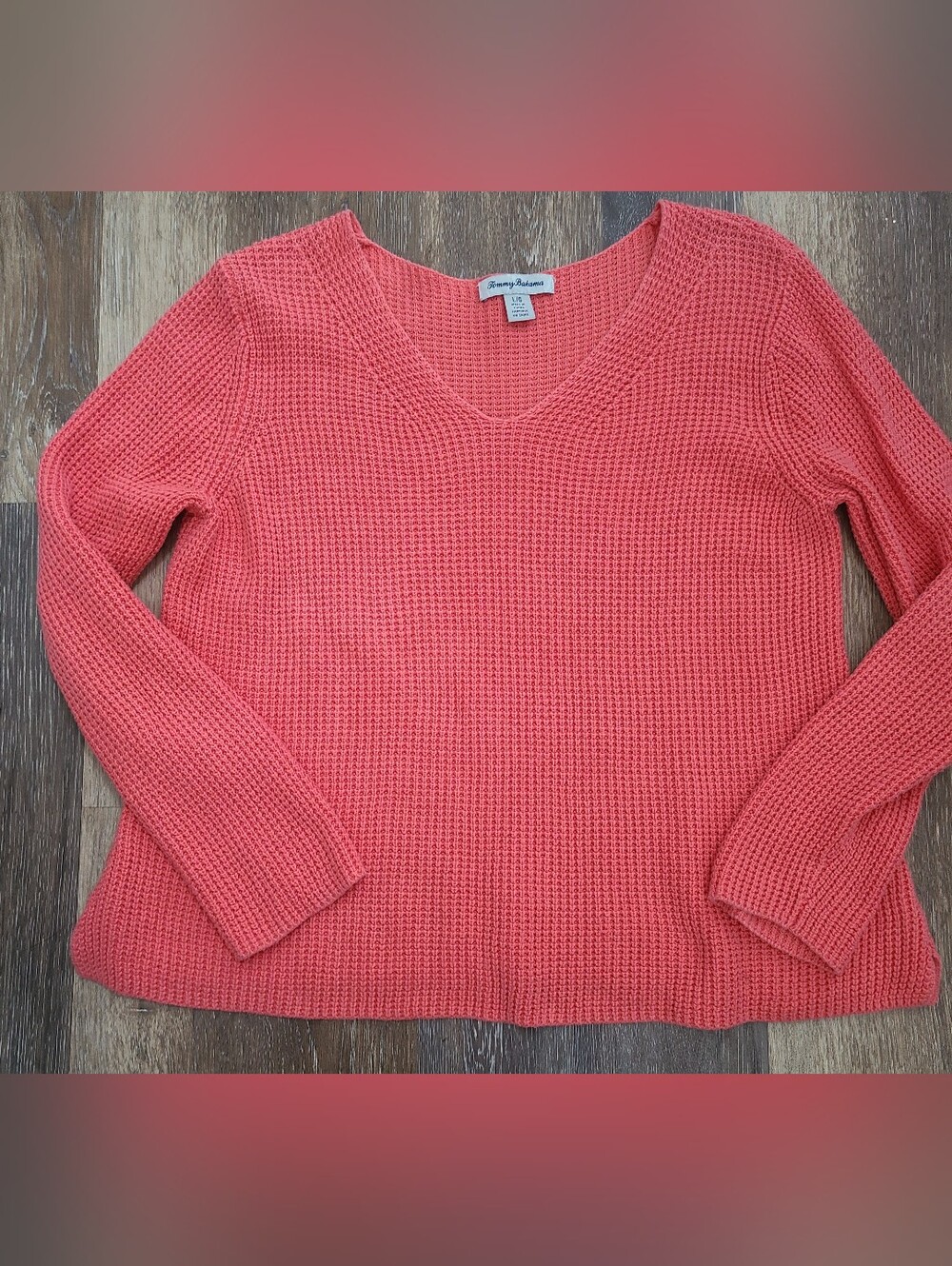 Tommy Bahama Waffle Knit Sweater Womens Size Large